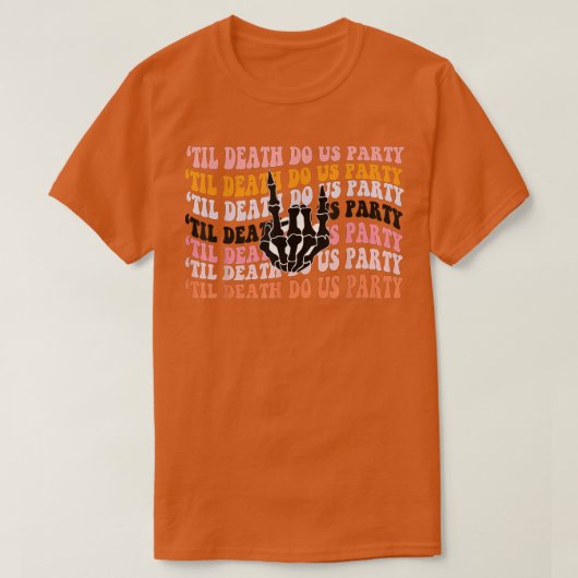 ハロウィン独身最後のパーティーTシャツ 不気味な花嫁O Tシャツ (デザイン正面)