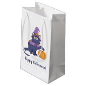 ハロウィン猫とカボチャ スモールペーパーバッグ (裏面アングル)