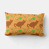 ハロウィン猫とカボチャ。両面デザイン ランバークッション (裏面)