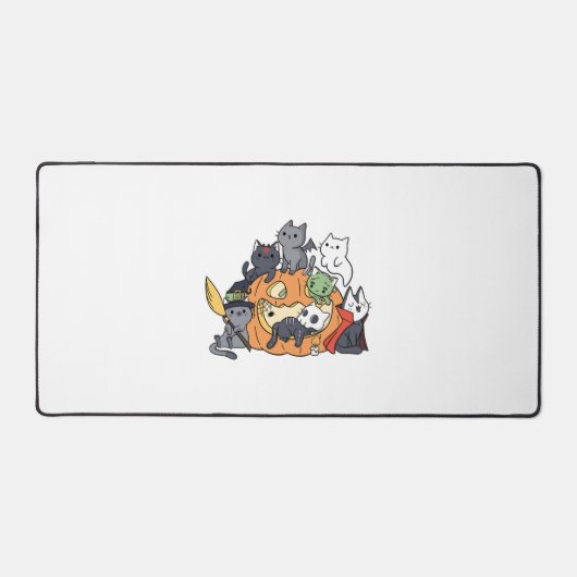 ハロウィン猫と子猫 デスクマット (正面)