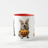 ハロウィン猫と犬» Cute Autumn Mug マグカップ (中央)
