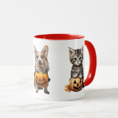 ハロウィン猫と犬» Cute Autumn Mug マグカップ (正面右)