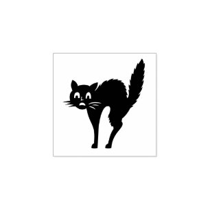 ハロウィン猫のカスタム ラバースタンプ