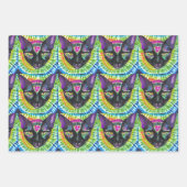 ハロウィン猫のプレゼントクールを3種類セット ラッピングペーパーシート (正面2)