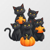 ハロウィン猫の窓が掴む ウィンドウサイン (シート)