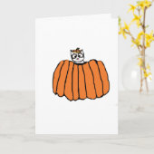 ハロウィン猫カード カード (黄色い花)