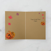 ハロウィン猫グリーティングカード ノートカード (内部)