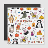 ハロウィン猫ヴィンテージ線パターン (正面/裏面)