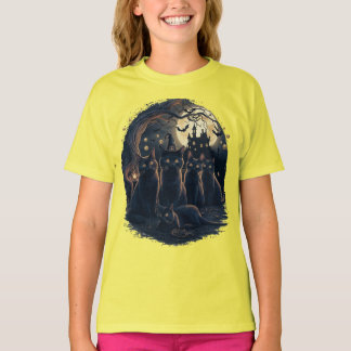 ハロウィン猫不気味- Witch Cats Tシャツ