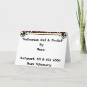 "ハロウィン猫及び小型の"空白のなカード カード (裏面)