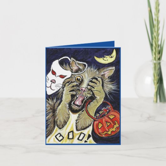 ハロウィン猫折りカード カード (正面)