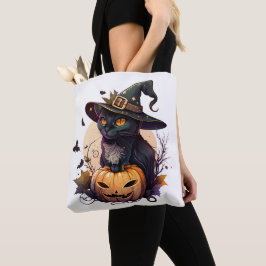 ハロウィン猫 & かぼちゃ トートバッグ