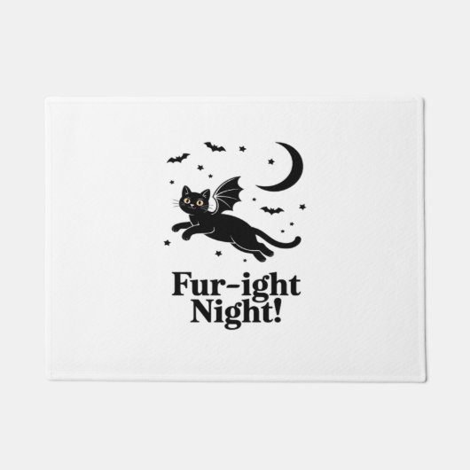 ハロウィン猫&カボチャ友達かわいいシ不気味ャツ ドアマット (正面)