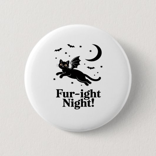 ハロウィン猫&カボチャ友達かわいいシ不気味ャツ 缶バッジ (正面)