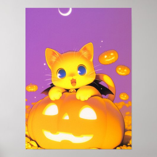ハロウィン猫 ポスター (正面)