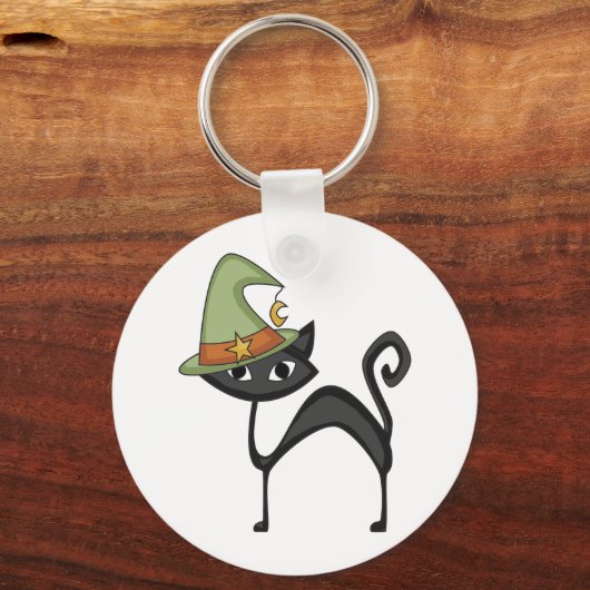 ハロウィン猫Tシャツとプレゼント キーホルダー (正面)