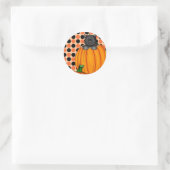 ハロウィン猫Tシャツとプレゼント ラウンドシール (バッグ)
