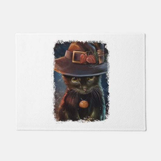 ハロウィン猫Tシャツ ドアマット (正面)