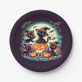 ハロウィン猫Tシャツ ペーパープレート