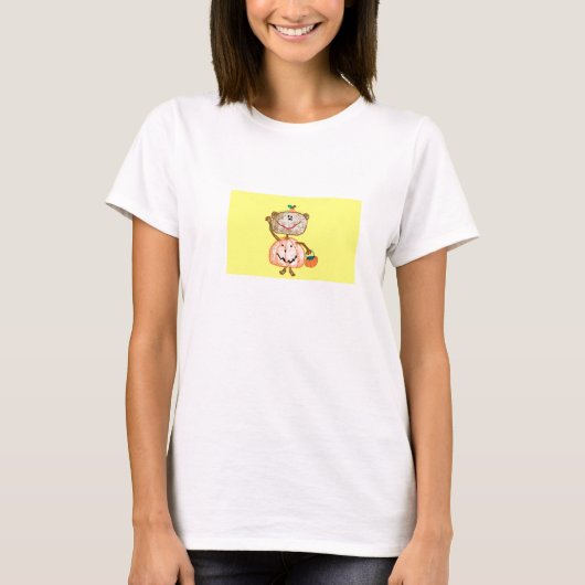ハロウィン猿のカボチャワイシャツ Tシャツ (正面)