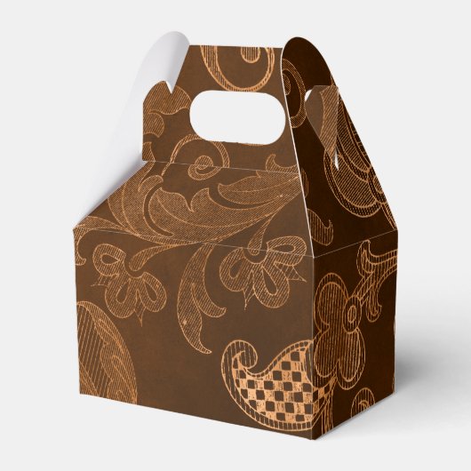 ハロウィン王室のフローラダマスクパターン フェイバーボックス (正面サイド)