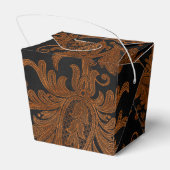 ハロウィン王室のフローラダマスクパターン フェイバーボックス (裏面サイド)