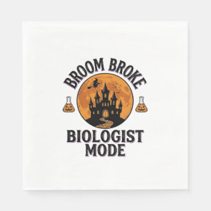 ハロウィン生物学者Tシャツ レトロなホラーの科学 D スタンダードランチョンナプキン