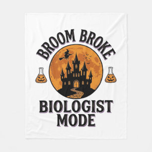 ハロウィン生物学者Tシャツ レトロ スプーキー サイエンス D フリースブランケット