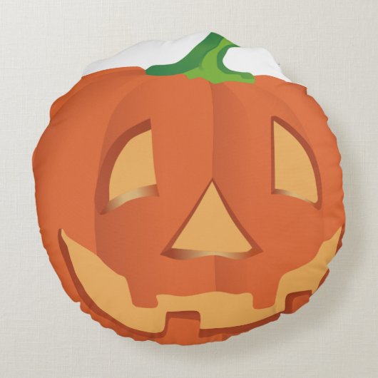 ハロウィン用のカボチャ 1 ラウンドクッション (裏面)