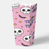 ハロウィン用のピンクのかわいいスケルトン フェイバーボックス (正面)
