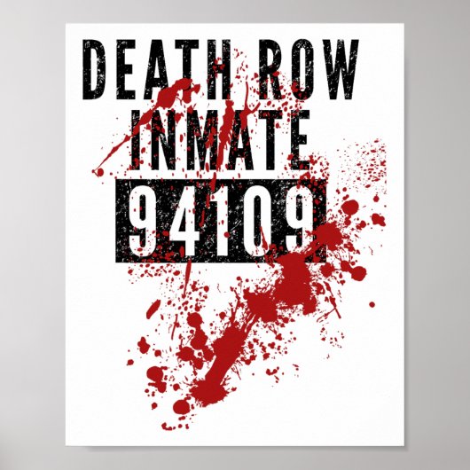 ハロウィン用の囚人(死刑囚94109)血まみれコスチューム ポスター (正面)