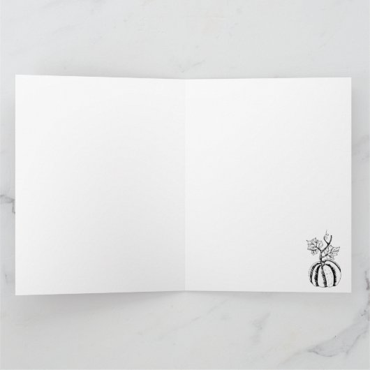 ハロウィン用の黒いかぼちゃ カード (内部)