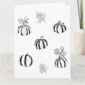 ハロウィン用の黒いかぼちゃ カード (正面)