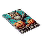 ハロウィン用フクロウとカボチャ手帳 ノートブック (右側)