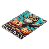 ハロウィン用フクロウとカボチャ手帳 ノートブック (左側)