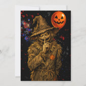 ハロウィン用怖いピエロの衣装パーティー招待状 招待状 (裏面)