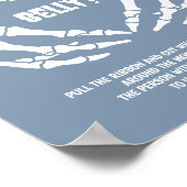 ハロウィン男の子ベビーシャワーお腹の大きさは？ ポスター (角)