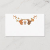 ハロウィン男女兼用おむつラッフルベビーシャワー エンクロージャーカード (裏面)