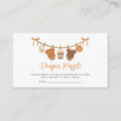 ハロウィン男女兼用おむつラッフルベビーシャワー エンクロージャーカード (正面)