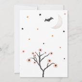 ハロウィン男女兼用の小さなブーブベイビーシャワー 招待状 (裏面)