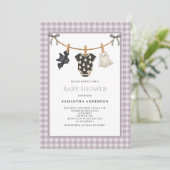 ハロウィン男女兼用の物干し用ベビーシャワー 招待状 (スタンド正面)