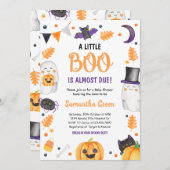 ハロウィン男女兼用の赤ちゃんシャワー 招待状 (正面/裏面)