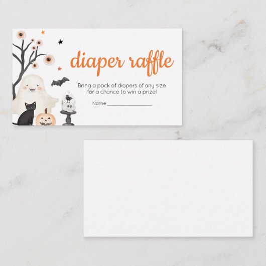 ハロウィン男女兼用リトルブオムツラッフル エンクロージャーカード (正面/裏面)