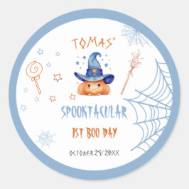 ハロウィン男子の誕生日おめでとう ラウンドシール