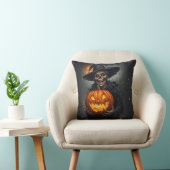 ハロウィン🎃発光カボチャの魔女スケルトン クッション (椅子)