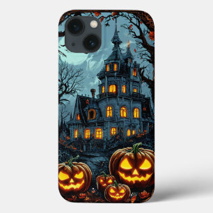 ハロウィン白熱［赤熱］光を放つの夜のカボチャ iPhone 13ケース