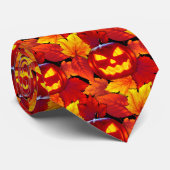 ハロウィン白熱［赤熱］光を放つカボチャ紅葉ネクタイ ネクタイ (ロール)
