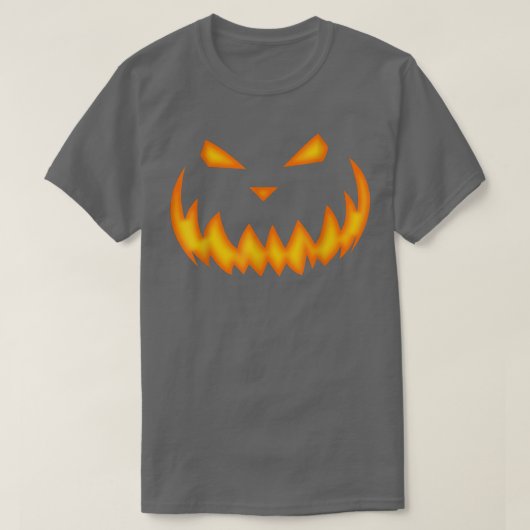 ハロウィン白熱［赤熱］光を放つカボチャ3607 Tシャツ (デザイン正面)