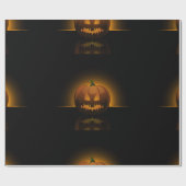 ハロウィン白熱［赤熱］光を放つパンプキンラッピング紙 ラッピングペーパー (フラット)