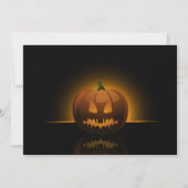ハロウィン白熱［赤熱］光を放つパンプキン招待状 招待状 (正面)